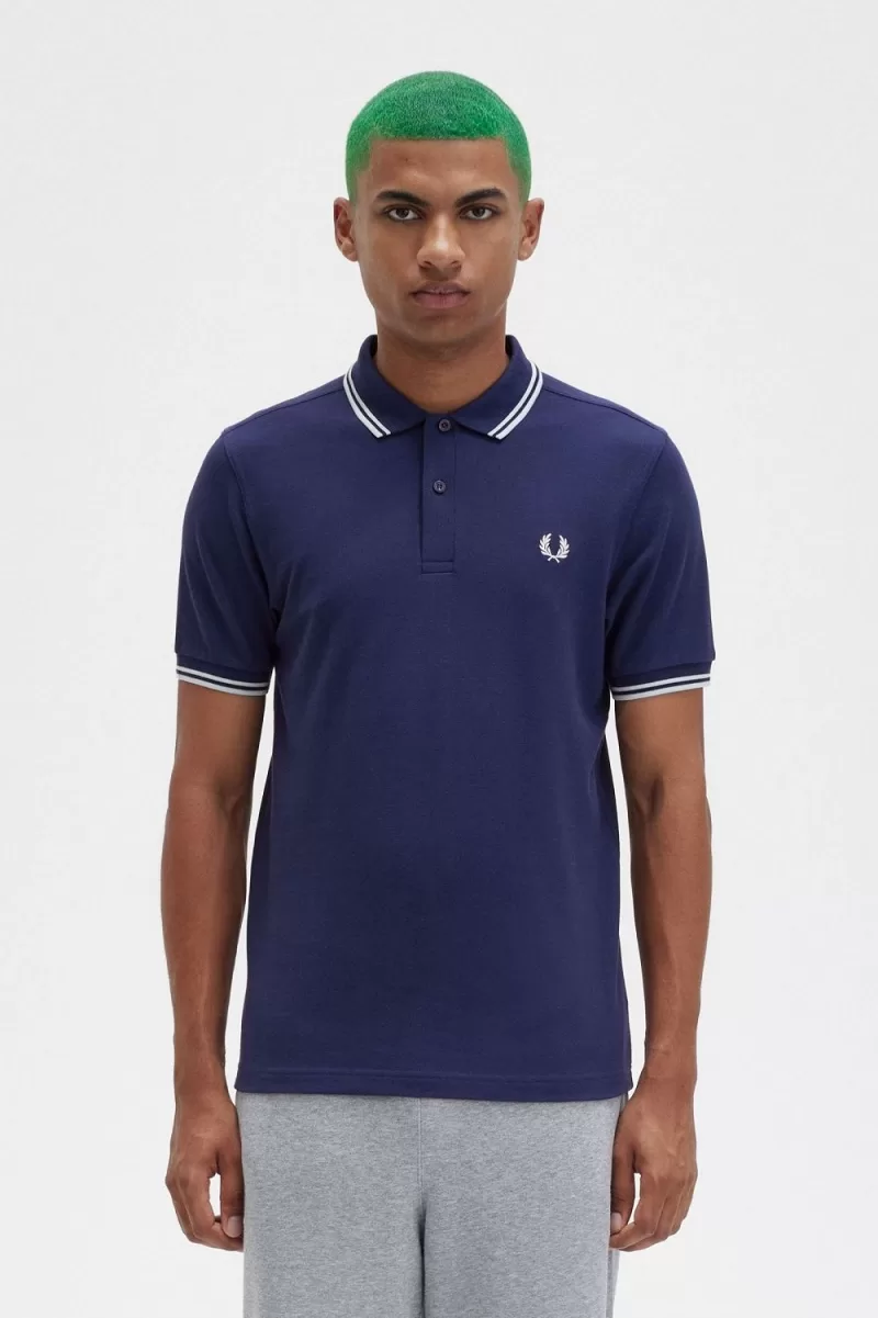 Fred Perry Back Graphic Mens Polo Shirt  27 ZOOM - Fred Perry Back Graphic Men's Polo Shirt French Navy DSALT5140