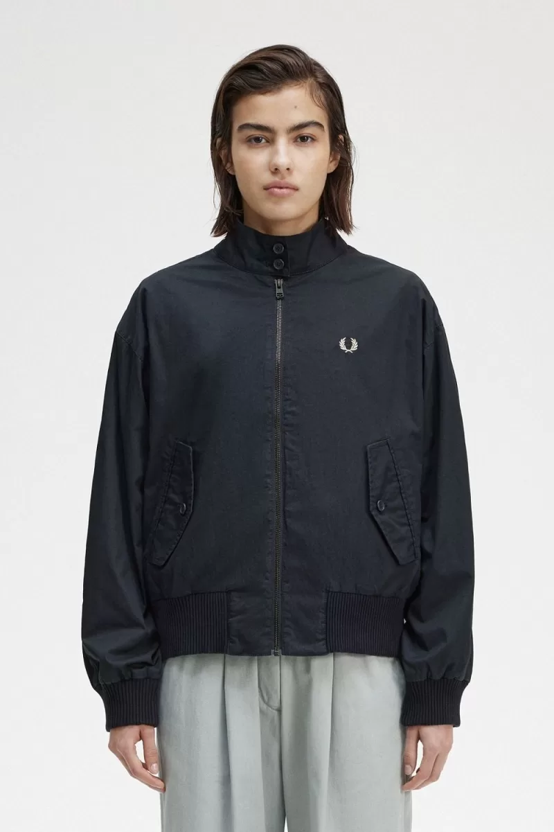 Fred Perry Batwing Zip-Through Women’s Jackets Navy NVRAD7041 Fred Perry Batwing Zip-Through Women’s Jackets Navy NVRAD7041