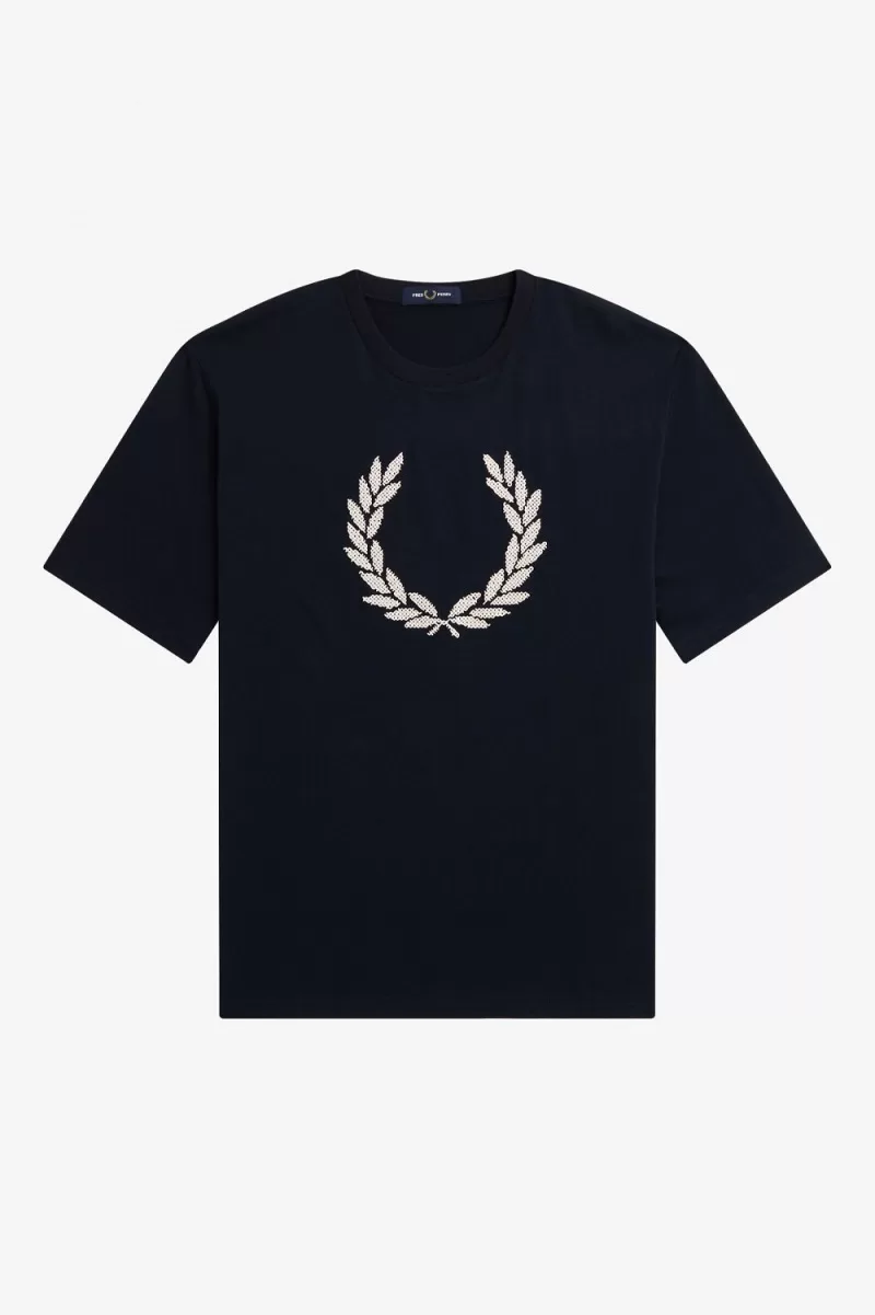 Fred Perry Bold Laurel Wreath Women’s T-Shirt Navy CARIF4321 Fred Perry Bold Laurel Wreath Women’s T-Shirt Navy CARIF4321