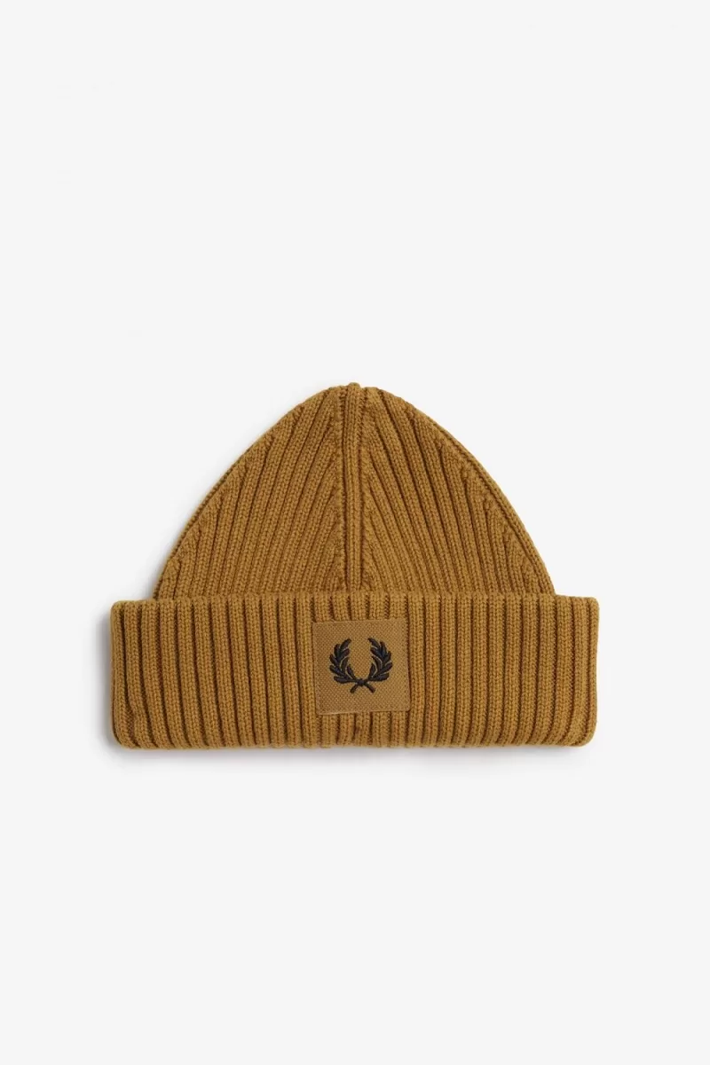Fred Perry Branded Patch Ribbed Men’s Caps Dark Coffee Black NADCW3274 Fred Perry Branded Patch Ribbed Men’s Caps Dark Coffee Black NADCW3274