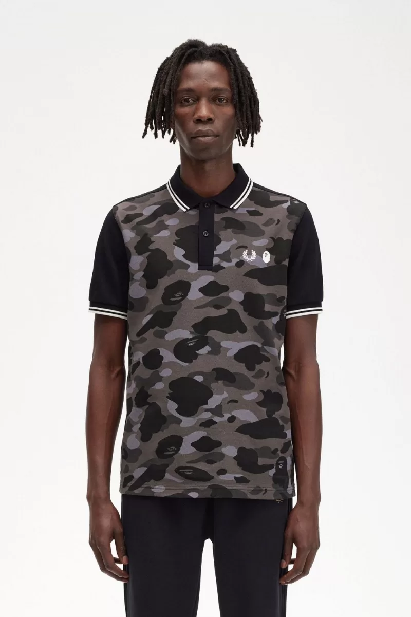 Fred Perry Camouflage Men’s Shirt Black FUSBO7830 Fred Perry Camouflage Men’s Shirt Black FUSBO7830