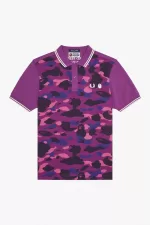Fred Perry Camouflage Men’s Shirt Purple POSBH3096