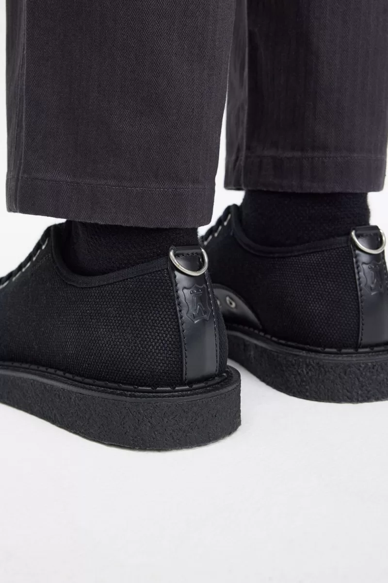 Fred Perry Canvas Monkey Women’s Plimsolls Black BGQXS8136 Fred Perry Canvas Monkey Women’s Plimsolls Black BGQXS8136