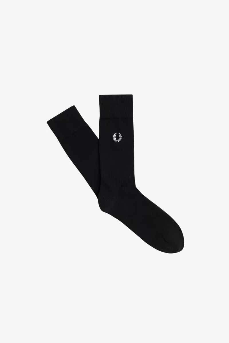 Fred Perry Classic Laurel Wreath Men’s Socks Black Snow White PIYZF9572 Fred Perry Classic Laurel Wreath Men’s Socks Black Snow White PIYZF9572