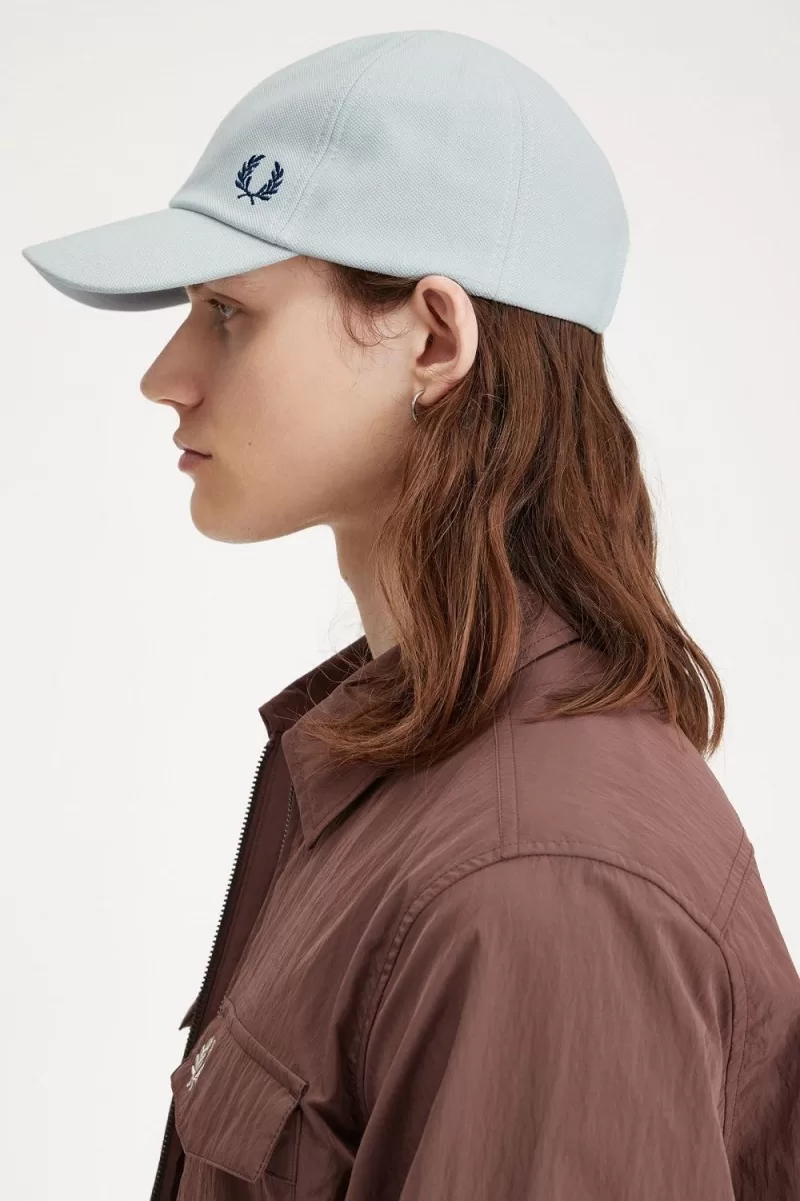 Fred Perry Classic Pique Men’s Caps Light Aqua Midnight Blue WNMHS3206 Fred Perry Classic Pique Men’s Caps Light Aqua Midnight Blue WNMHS3206