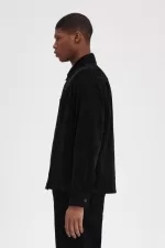 Fred Perry Cord Men’s Shirt Black ZLURK1798