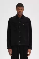 Fred Perry Cord Men’s Shirt Black ZLURK1798