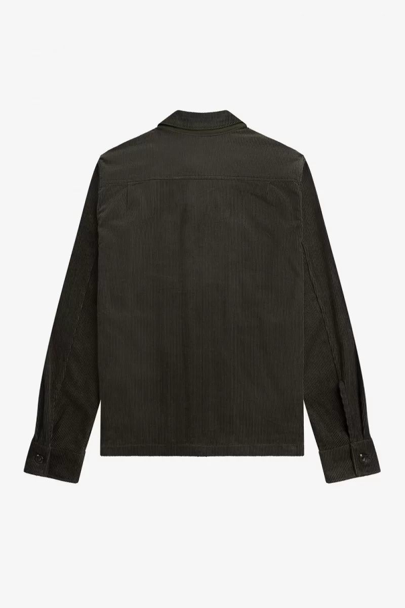 Fred Perry Cord Men’s Shirt Field Green UZNFW8130