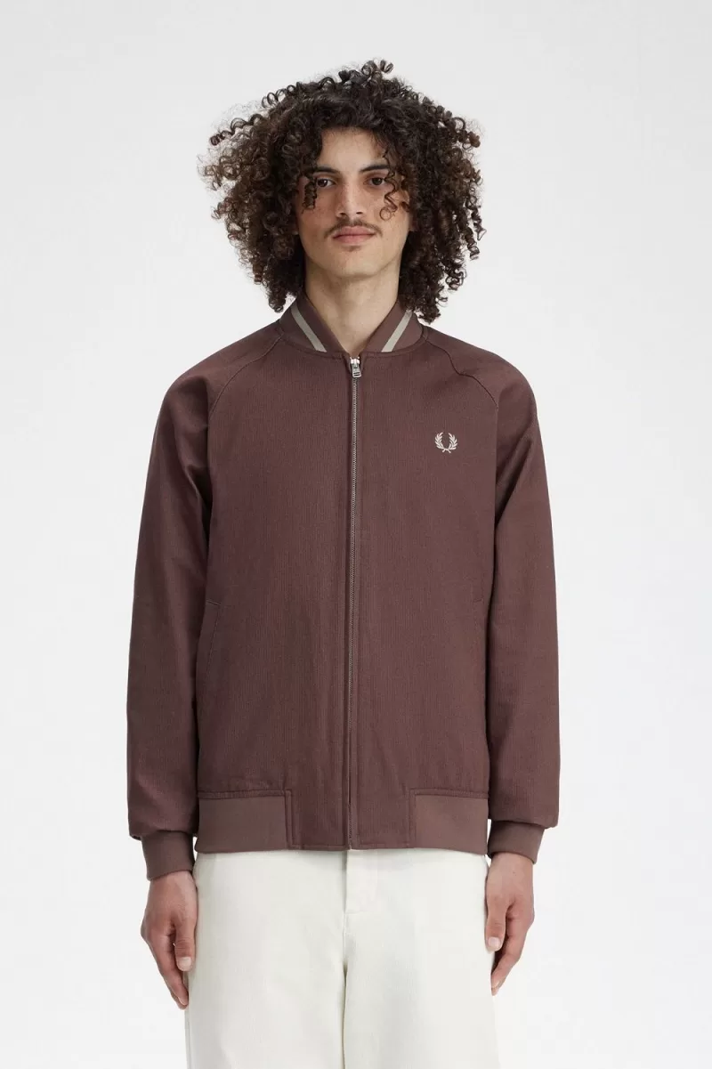 Fred Perry Corduroy Tennis Bomber Men’s Jackets Dark Red LWXJZ0861 Fred Perry Corduroy Tennis Bomber Men’s Jackets Dark Red LWXJZ0861