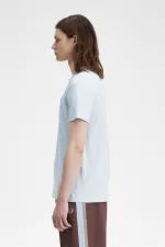 Fred Perry Crew Neck Men’s T-Shirt Light Aqua Midnight Blue YEJRU8413