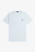 Fred Perry Crew Neck Men’s T-Shirt Light Aqua Midnight Blue YEJRU8413