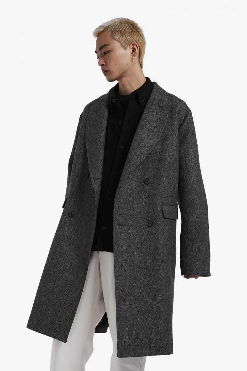 Fred Perry Double Breasted Men’s Parka Black FPMKC1098 Fred Perry Double Breasted Men’s Parka Black FPMKC1098