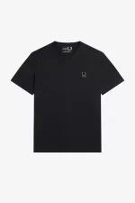 Fred Perry Enamel Pin Men’s T-Shirt Black DMGLR8754