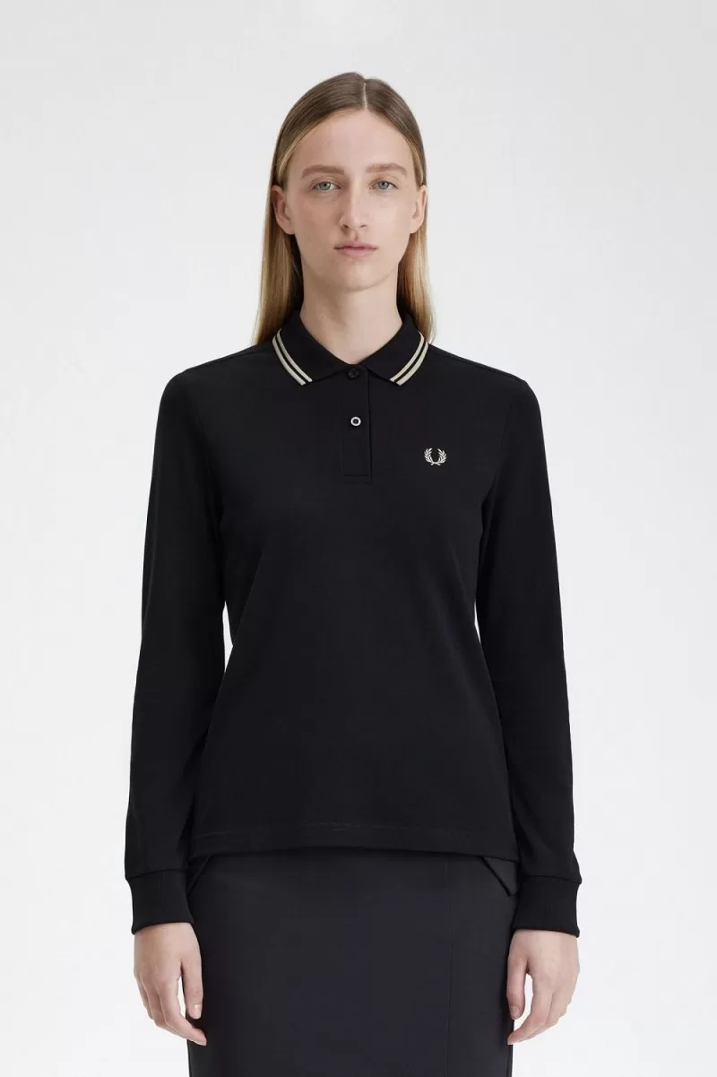 Fred Perry G3636 Women’s Shirt Black Warm Grey DAHWK5672 Fred Perry G3636 Women’s Shirt Black Warm Grey DAHWK5672
