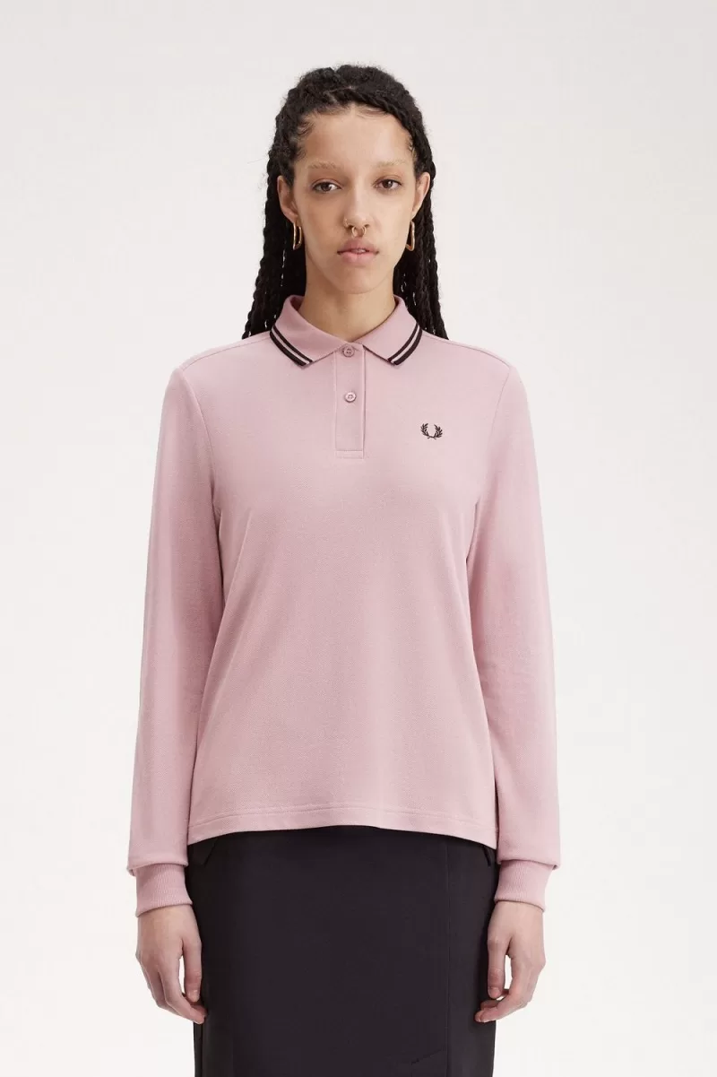 Fred Perry G3636 Women’s Shirt Dusty Rose Pink Black GXOEA8953 Fred Perry G3636 Women’s Shirt Dusty Rose Pink Black GXOEA8953