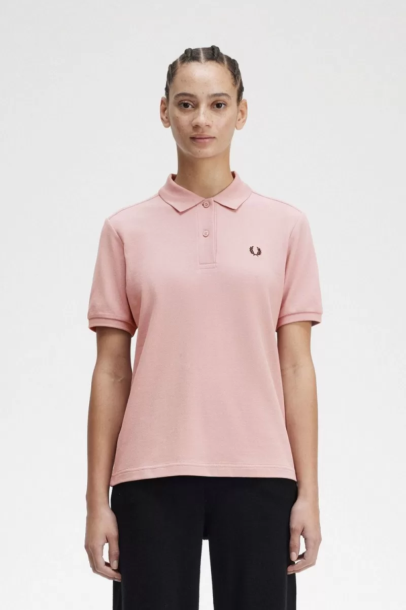 Fred Perry G6000 Women’s Shirt Dusty Rose Pink Black ZXANO5218 Fred Perry G6000 Women’s Shirt Dusty Rose Pink Black ZXANO5218