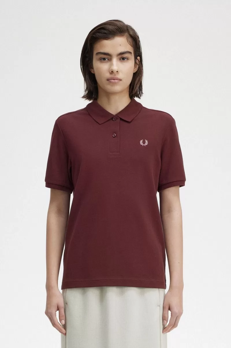 Fred Perry G6000 Women’s Shirt Oxblood Dusty Rose Pink TEGJI5302 Fred Perry G6000 Women’s Shirt Oxblood Dusty Rose Pink TEGJI5302