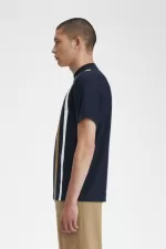 Fred Perry Gradient Stripe Men’s T-Shirt Navy PSKGD8403