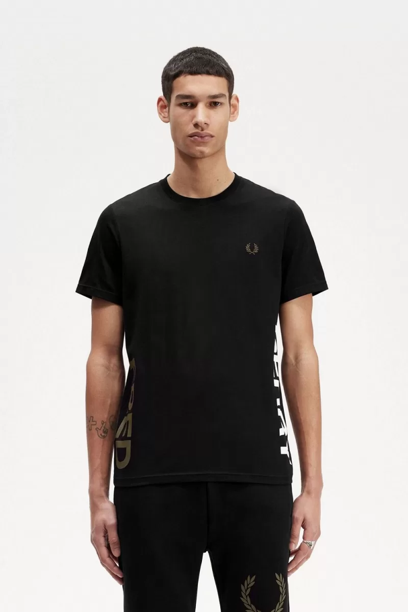 Fred Perry Graphic Branding Men’s T-Shirt Black ADFSI4182 Fred Perry Graphic Branding Men’s T-Shirt Black ADFSI4182