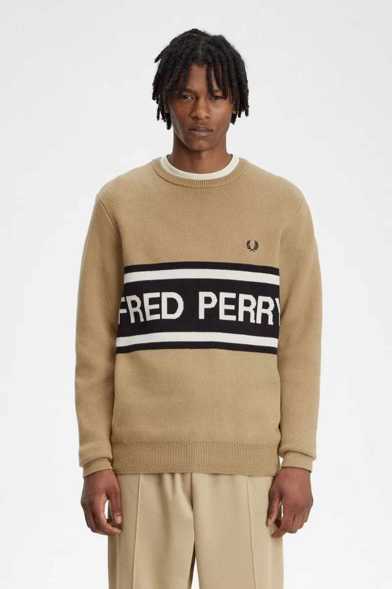 Fred Perry Graphic Men’s Jumper Green IMJVK0394 Fred Perry Graphic Men’s Jumper Green IMJVK0394