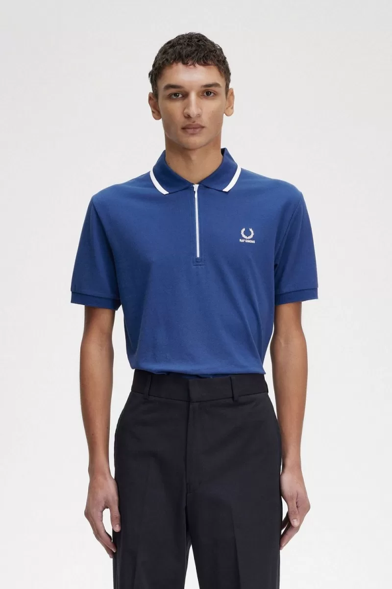 Fred Perry Half Zip Men’s Polo Shirt Royal Blue SHNYM1947 Fred Perry Half Zip Men’s Polo Shirt Royal Blue SHNYM1947