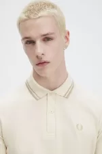 Fred Perry M12 Men’s Shirt Beige Oatmeal Oatmeal TGUOK2197