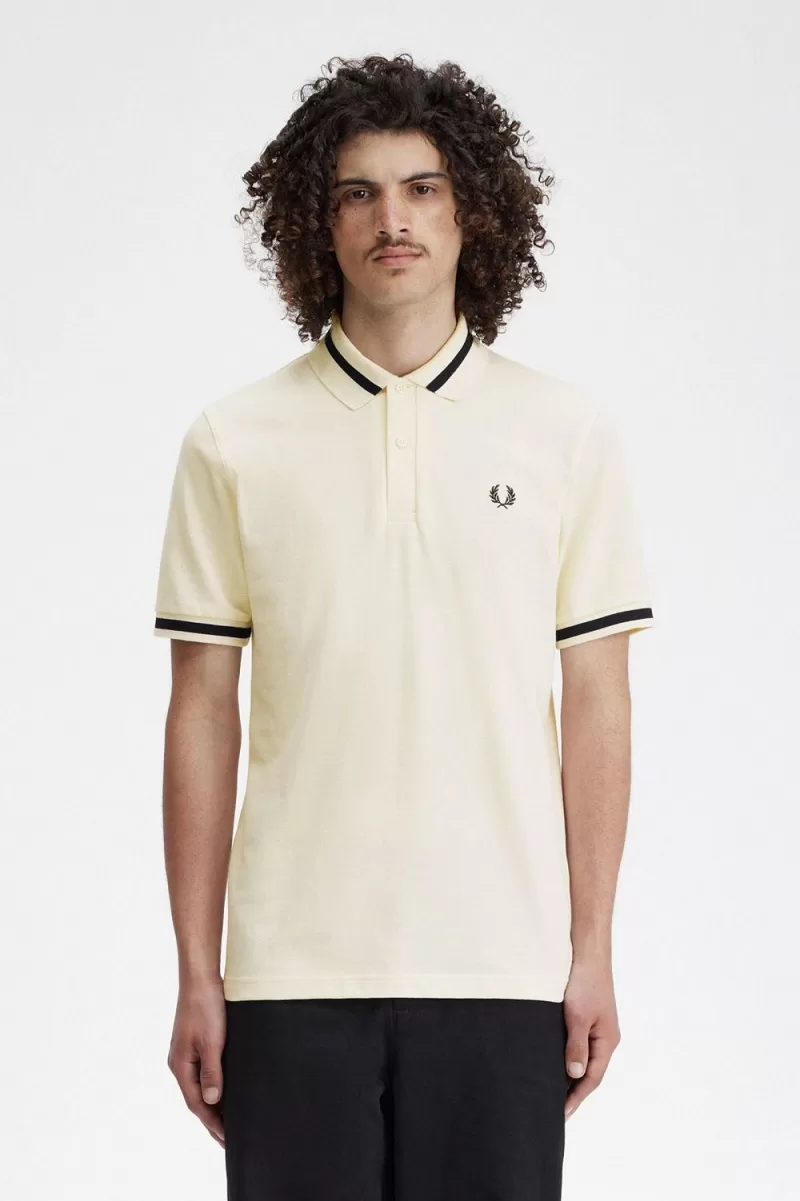Fred Perry M2 Men’s Shirt Beige Black KDHQP1743 Fred Perry M2 Men’s Shirt Beige Black KDHQP1743