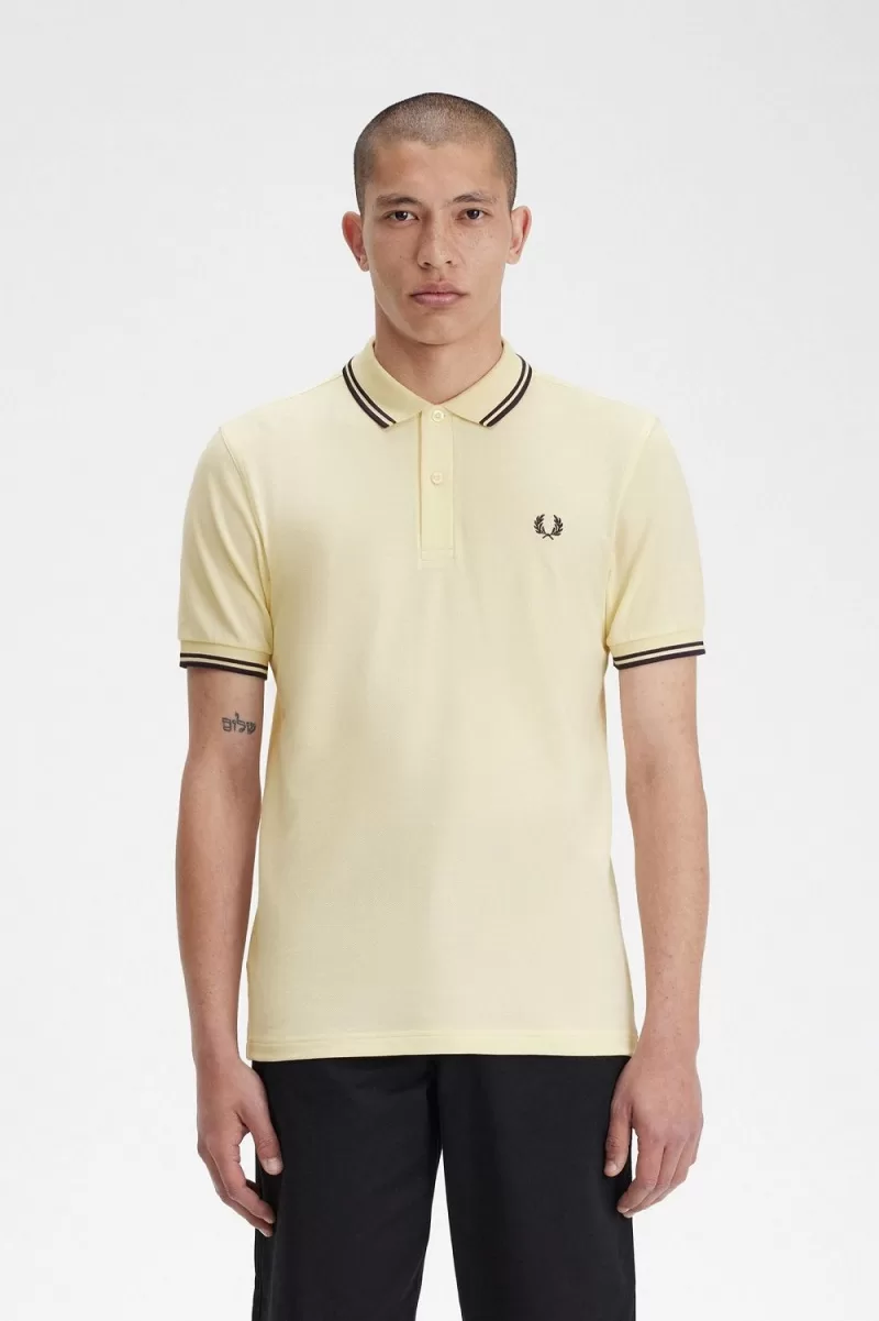Fred Perry M3600 Men’s Shirt Aqua Cream French Navy NRLYP3142 Fred Perry M3600 Men’s Shirt Aqua Cream French Navy NRLYP3142