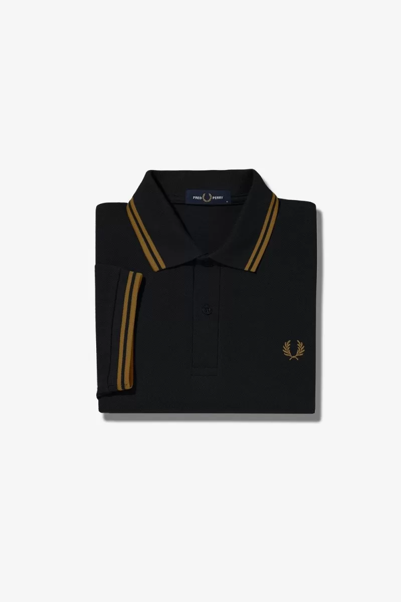 Fred Perry M3600 Men’s Shirt Black Brown ZHTQX9574 Fred Perry M3600 Men’s Shirt Black Brown ZHTQX9574