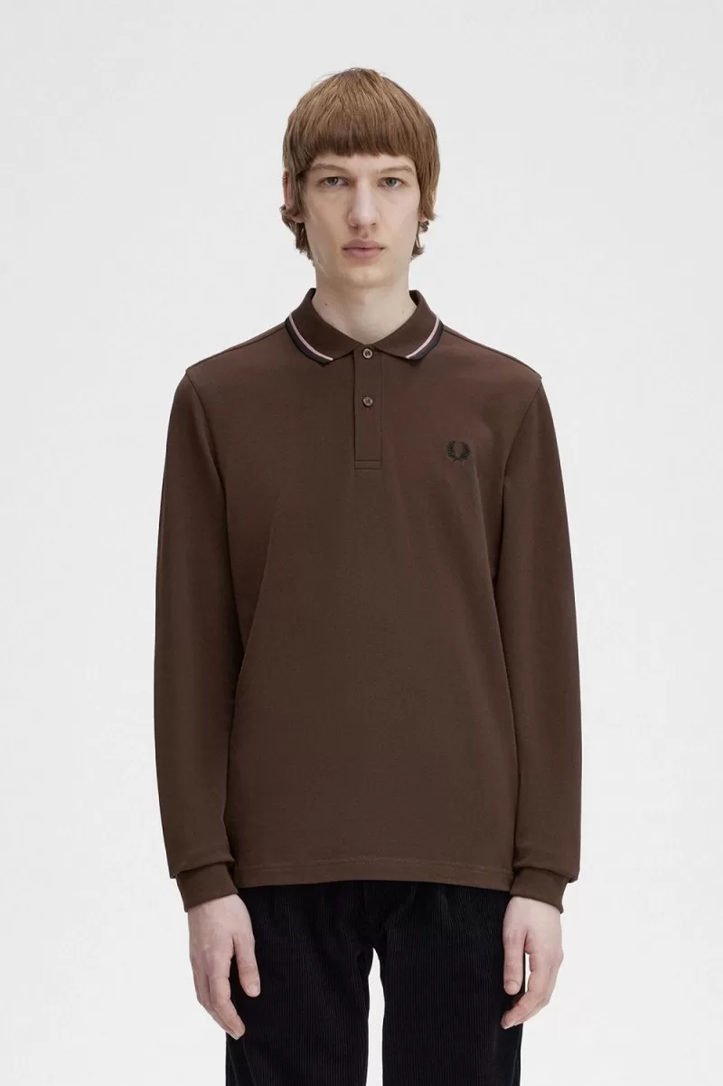 Fred Perry M3636 Men’s Shirt Burnt Tobacco Dark Pink Black HUTBL0698 Fred Perry M3636 Men’s Shirt Burnt Tobacco Dark Pink Black HUTBL0698
