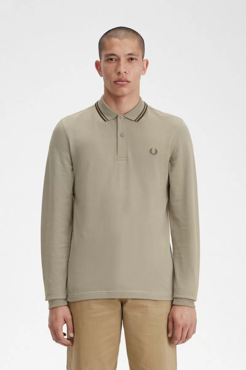 Fred Perry M3636 Men’s Shirt Warm Grey Dark Red SDMGT4351 Fred Perry M3636 Men’s Shirt Warm Grey Dark Red SDMGT4351