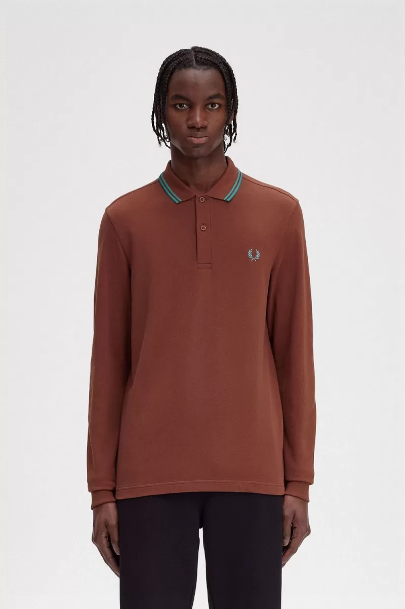 Fred Perry M3636 Men’s Shirt Whisky Brown Deep Mint Deep Mint TBSWE5273 Fred Perry M3636 Men’s Shirt Whisky Brown Deep Mint Deep Mint TBSWE5273