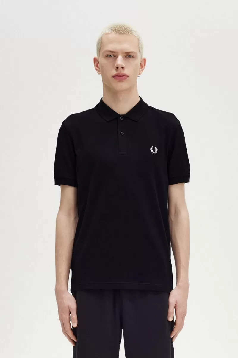 Fred Perry M6000 Men’s Shirt Black Snow White DKJRH3865 Fred Perry M6000 Men’s Shirt Black Snow White DKJRH3865