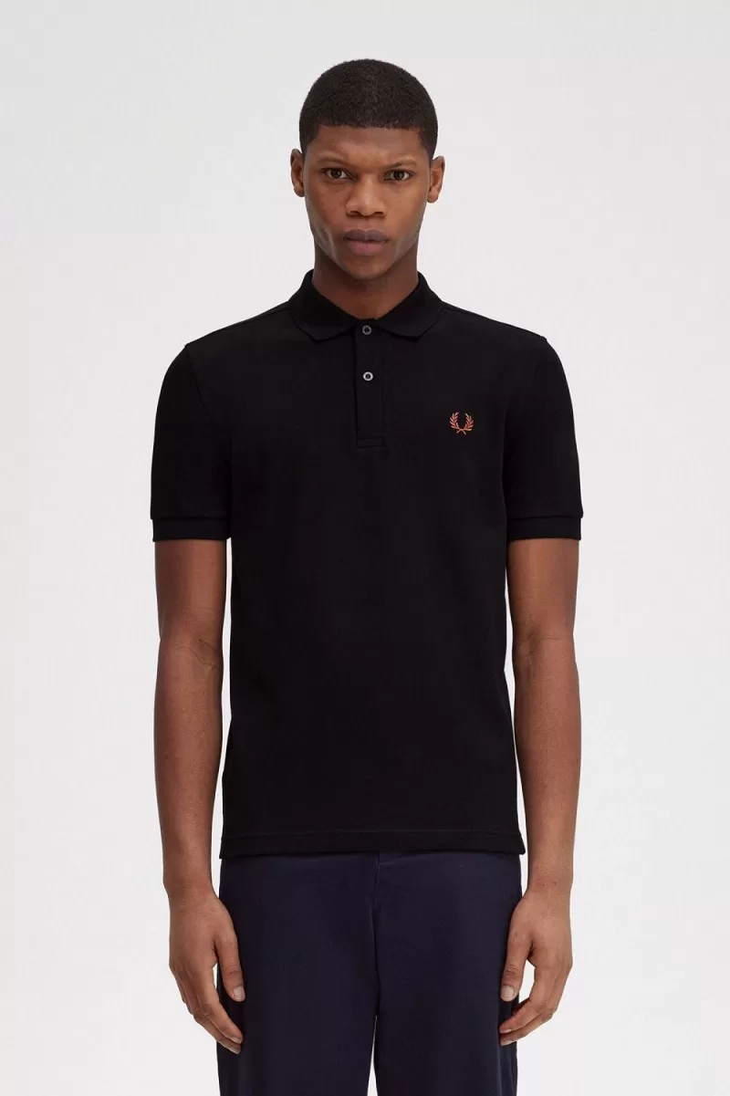 Fred Perry M6000 Men’s Shirt Black Whisky Brown HBTGJ6520 Fred Perry M6000 Men’s Shirt Black Whisky Brown HBTGJ6520
