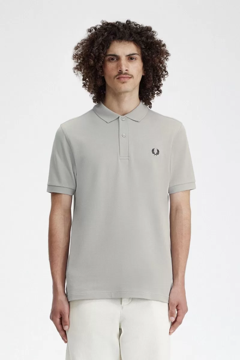 Fred Perry M6000 Mens Shirt Grey Black   441 ZOOM - Fred Perry M6000 Men's Shirt Grey Black MLYRB7503