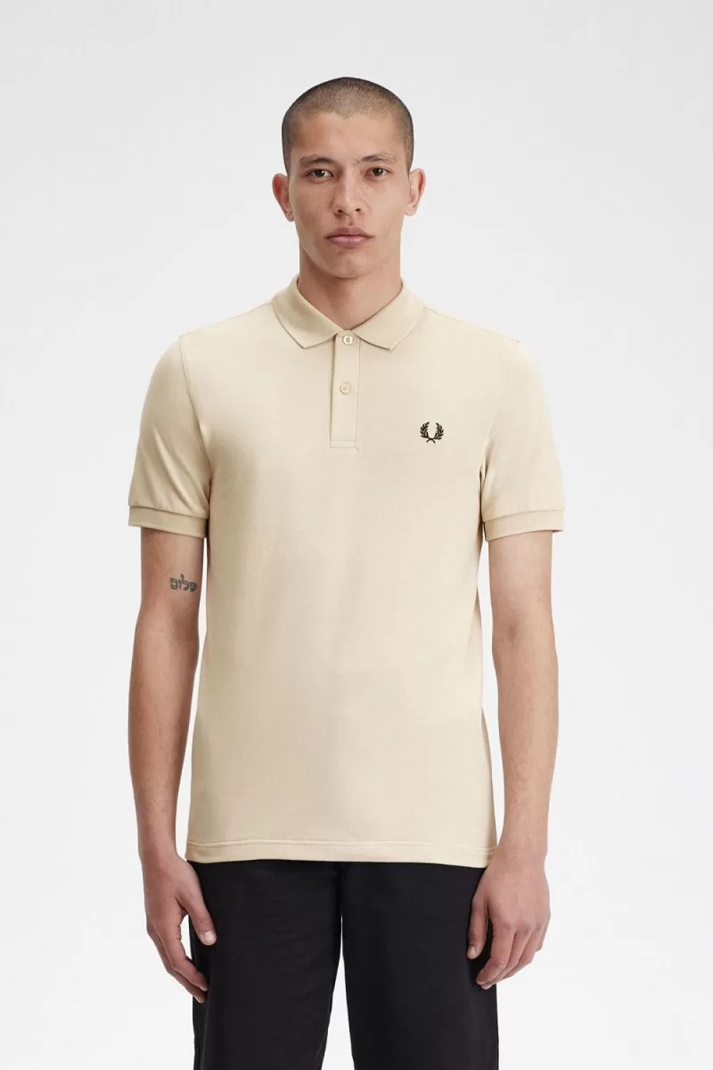 Fred Perry M6000 Men’s Shirt Oatmeal Black YGPEL1324 Fred Perry M6000 Men’s Shirt Oatmeal Black YGPEL1324