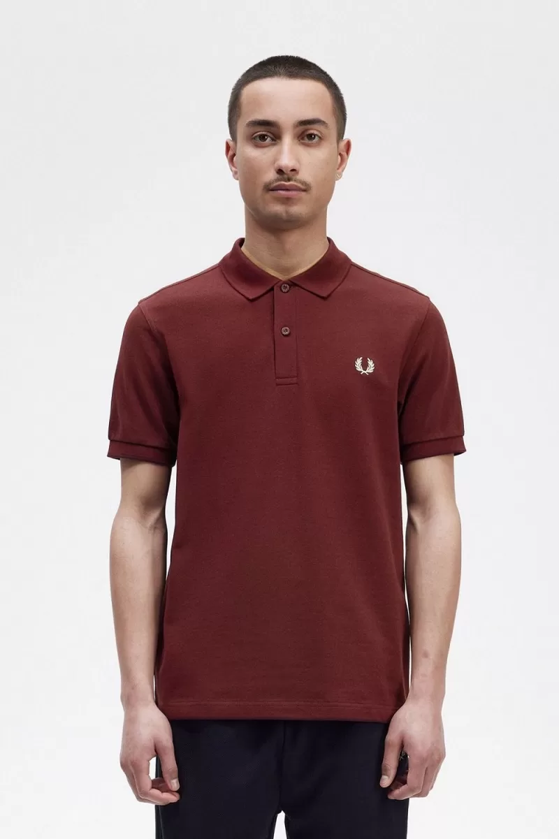Fred Perry M6000 Men’s Shirt Oxblood Beige NASLZ3109 Fred Perry M6000 Men’s Shirt Oxblood Beige NASLZ3109