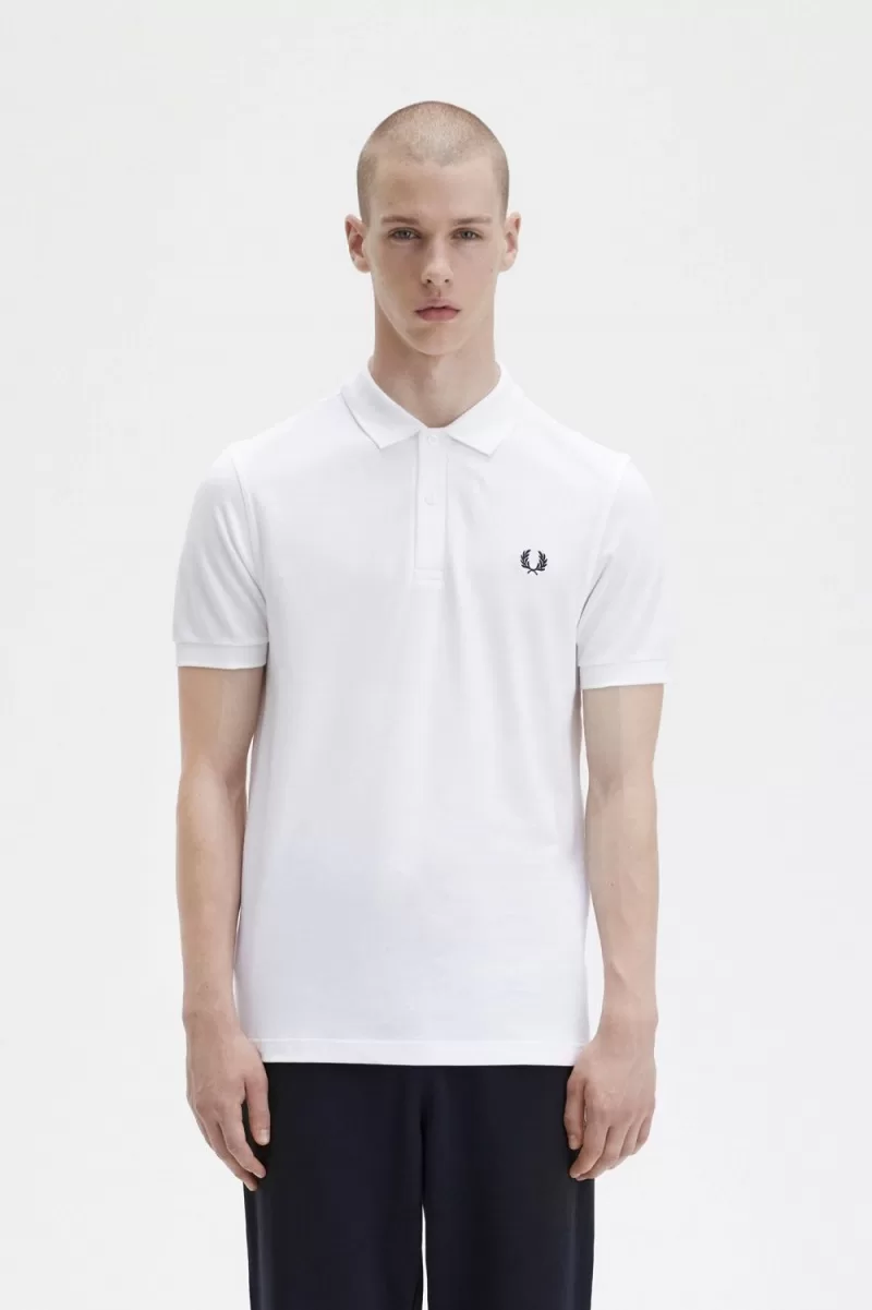 Fred Perry M6000 Men’s Shirt White Navy UICRY1572 Fred Perry M6000 Men’s Shirt White Navy UICRY1572