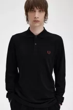 Fred Perry M6006 Men’s Shirt Black Whisky Brown MAVFG2073
