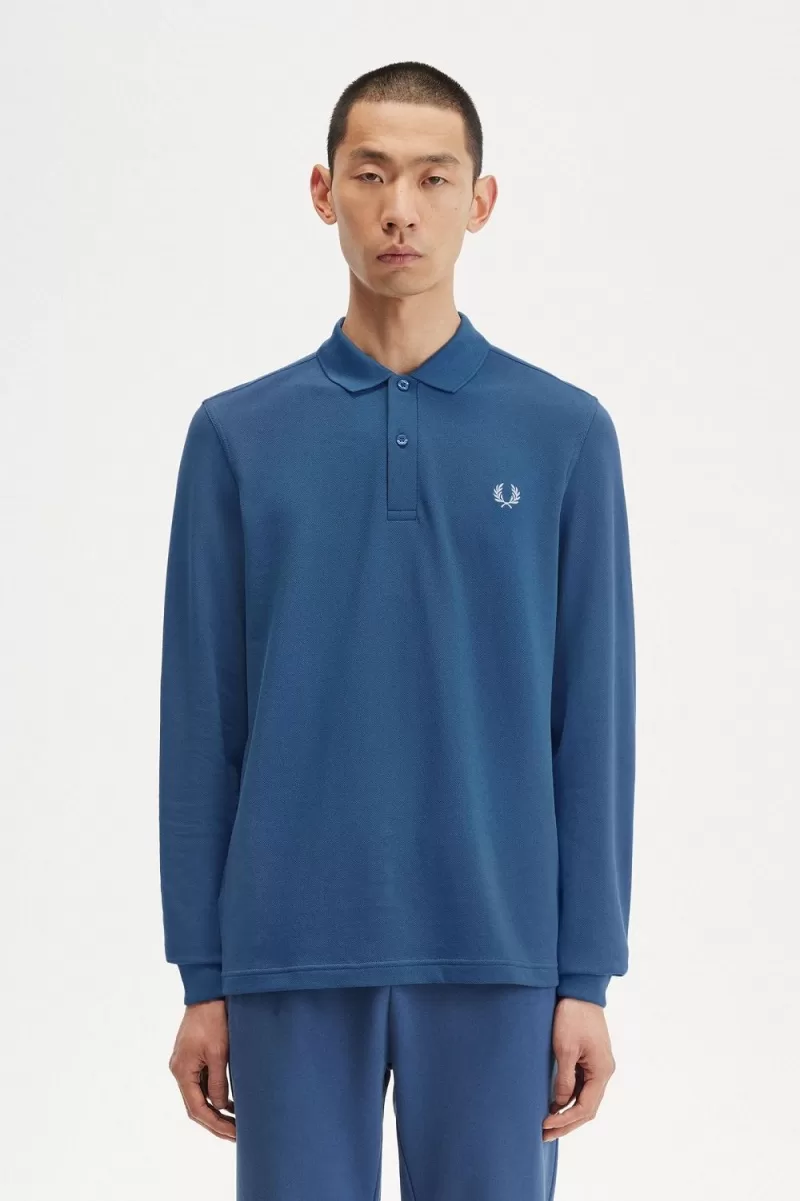 Fred Perry M6006 Men’s Shirt Midnight Blue Light Aqua ZWHSM6403 Fred Perry M6006 Men’s Shirt Midnight Blue Light Aqua ZWHSM6403
