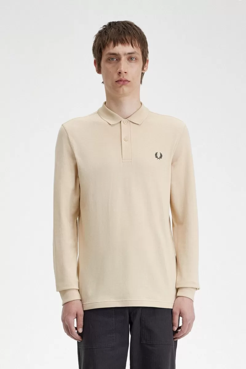 Fred Perry M6006 Men’s Shirt Oatmeal Black YSVTD2569 Fred Perry M6006 Men’s Shirt Oatmeal Black YSVTD2569