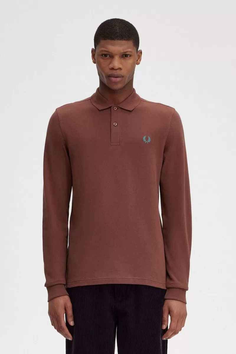 Fred Perry M6006 Men’s Shirt Whisky Brown Deep Mint UDPQW2780 Fred Perry M6006 Men’s Shirt Whisky Brown Deep Mint UDPQW2780