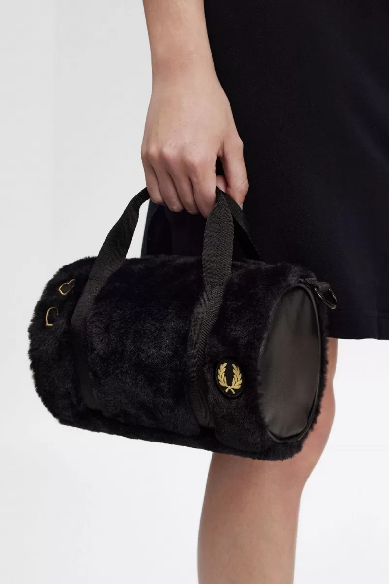 Fred Perry Mini Barrel Women’s Bags Black NFWEB0829 Fred Perry Mini Barrel Women’s Bags Black NFWEB0829