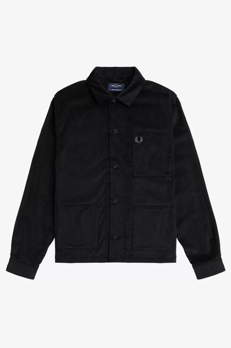 Fred Perry Needlecord Men’s Shirt Black UHXCI4923 Fred Perry Needlecord Men’s Shirt Black UHXCI4923