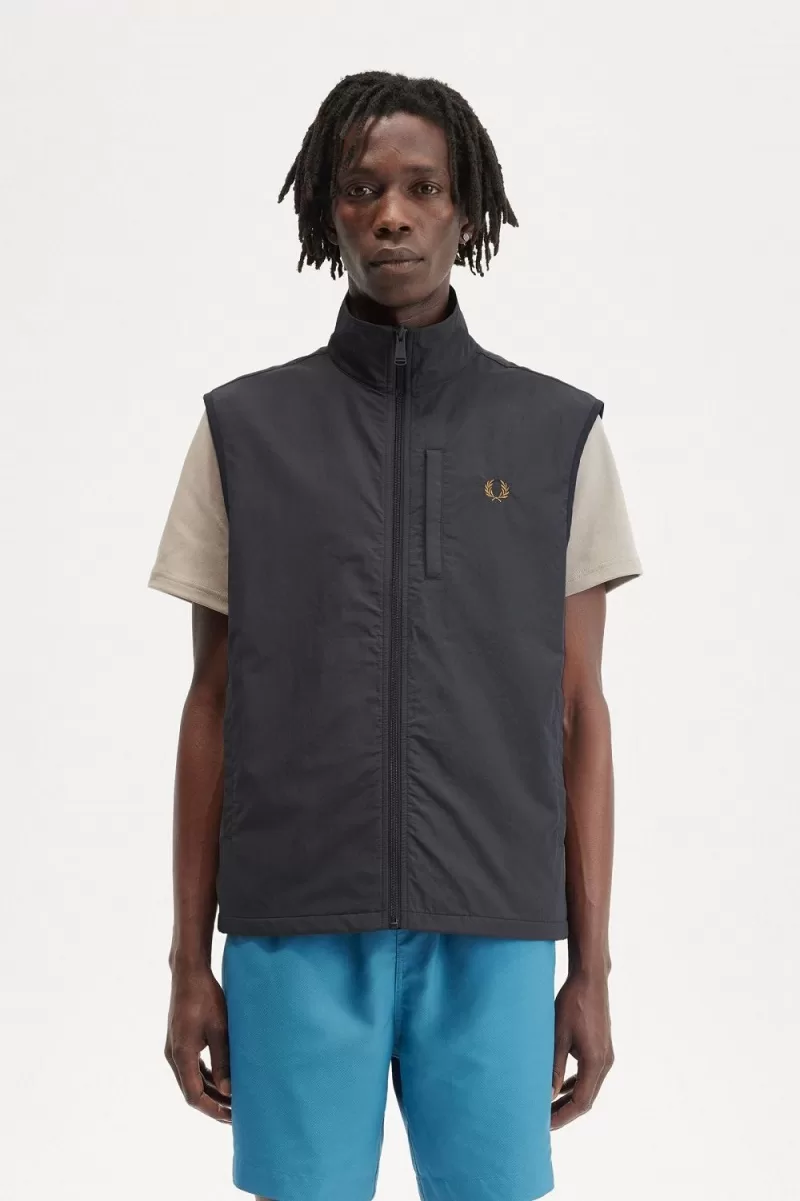 Fred Perry Nylon Men’s Vest Anchor Grey UJWNT1736 Fred Perry Nylon Men’s Vest Anchor Grey UJWNT1736