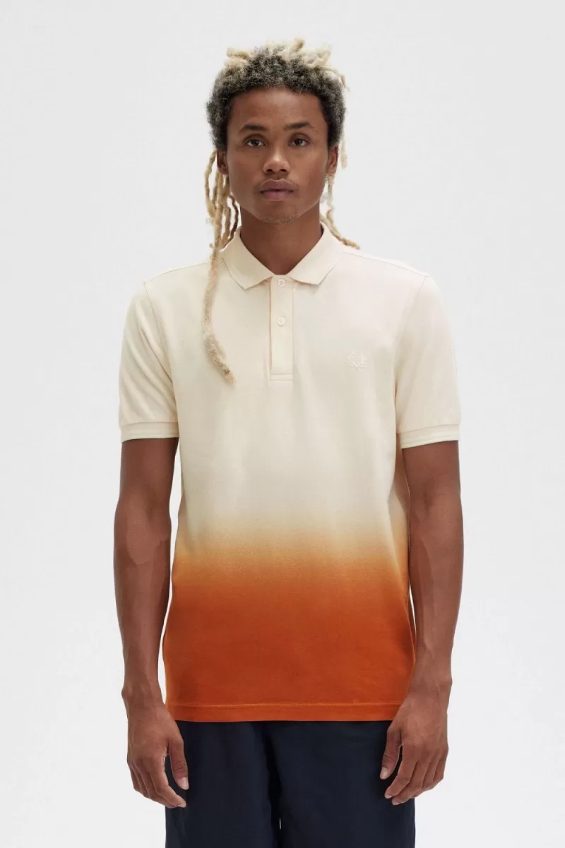 Fred Perry Ombre Men’s Shirt Silky Peach CPOKE0912 Fred Perry Ombre Men’s Shirt Silky Peach CPOKE0912
