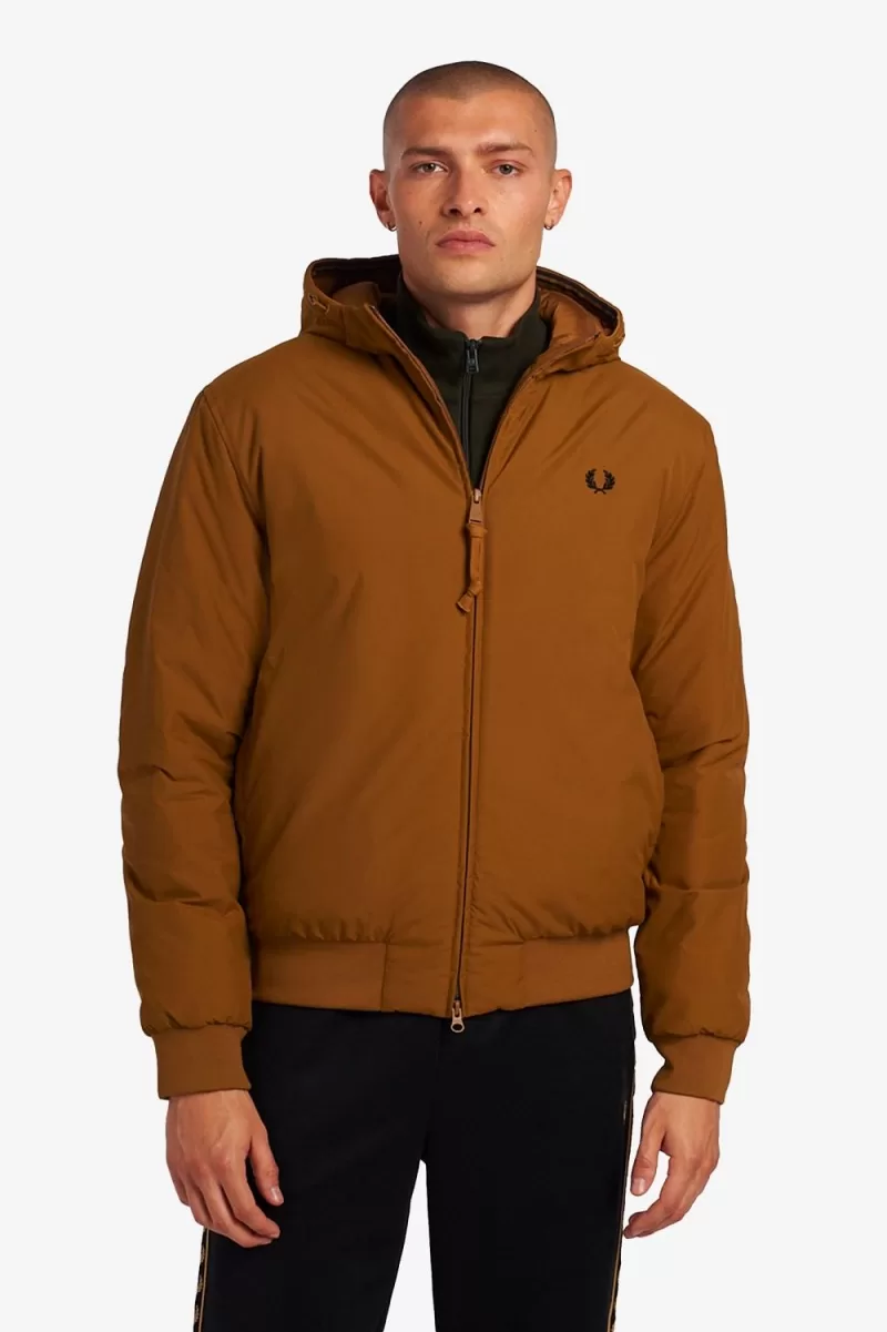 Fred Perry Padded Hooded Brentham Men’s Jackets Dark Coffee MJPNT9675 Fred Perry Padded Hooded Brentham Men’s Jackets Dark Coffee MJPNT9675