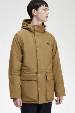 Fred Perry Padded Zip Through Men’s Jackets Brown ZXTHJ9012