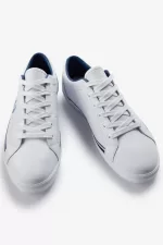Fred Perry Perforated Baseline Men’s Tennis Shoes White Midnght Blue MOJYW4298