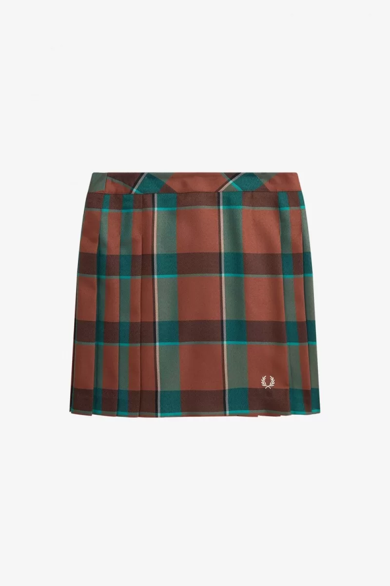 Fred Perry Pleated Tartan Women’s Skirts Whisky Brown KTQNP6208 Fred Perry Pleated Tartan Women’s Skirts Whisky Brown KTQNP6208